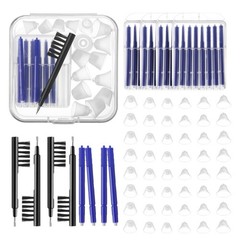 Hearing Amplifier Accessories Kit – 32 Pcs, Silicone Domes, Cleaning Tools & Cas