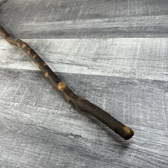 Natural Hardwood Walking Stick Cane Rustic Handcrafted Hiking Staff 39 Inch Bark