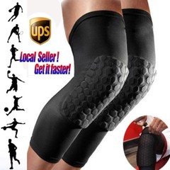 Honeycomb Knee Crashproof Antislip Basketball Leg Long Sleeve Hex Protector Gear