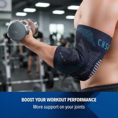 2X Elbow Brace Compression Support Sleeve Arthritis Tendonitis Reduce Joint Pain