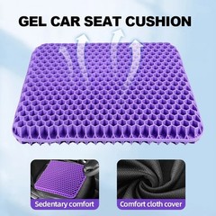 Gel Seat Cushion for Long Sitting, Ergonomic Cooling Pad, Non-Slip Cover- XLarge