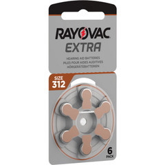 60x Rayovac 312 Hearing Aid Batteries 1 Year Supply PR41 Coin Cell Button