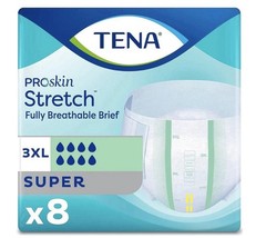 1 Pk: 8 pcs. TENA ProSkin Stretch Super 3XL Bariatric Diaper.