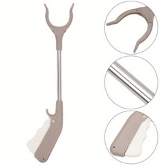 1PC 40cm Thickened Stainless Steel Plastic Clip Grabber Picker Tool for Seniors