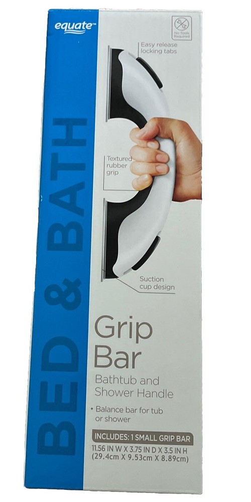 Equate Grip Bar Bathtub & Shower Handle Small (11.56″ W X 3.75″ D X 3.5″ H) NEW