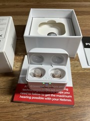 Neebro OTC Hearing Aids K159 Rechargeable In Ear Set w/ Charging Case Complete