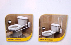 NEW ! HEALTHSMART Wall Mounted Foldaway Grab Bar, Powder Coated Steel 30″