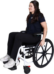 PRO – Shower Wheelchair, Adjustable Chair with Wheels for Disabled Adult, Self P