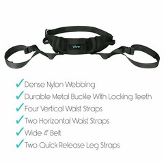Transfer Belt Secure Leg Loops Safety Comfort Gait Assist Device..FREE SHIPPING!
