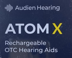 Audien Hearing ATOM X Rechargeable Hearing Aids UV Cleaning CaseControl Tech