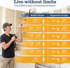Lightweight 43″ Reacher Tool with Strong Magnet for Seniors – Easy Trash Pickup