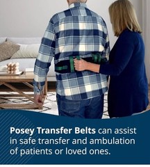 Posey 6537Q Transfer Belt, Gait Belt 55″ Green & Black