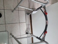 Drive 10210-4ASM Deluxe Two Button Folding Walker with 5 inch Wheels – Silver