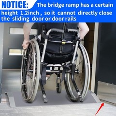 UOKRR 28.5″ Aluminum Threshold Ramp 1.2″ Rise Non-Slip Wheelchair Bridge