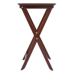Winsome Darlene Set Of 2 Foldable Snack Tables 26 In Walnut Easy To Store