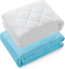 Bed Pads Washable Waterproof ,44″x52″ 2 Pack, Heavy Absorbency Reusable Incon…