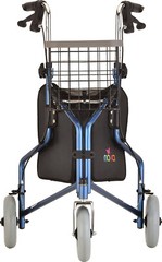 NOVA Traveler 3-Wheel Rollator Walker, All Terrain 8” Wheels BLUE – OPEN BOX