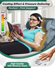 Lunix 3pcs Orthopedic Bed Wedge Pillow Set, Post Surgery Aloe Vera Memory Foa…