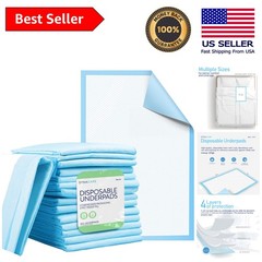 Waterproof Medical UnderPads, 17” x 24”, 100 Count – Leak Protection for Adults