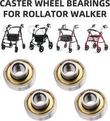 Rollator Caster Wheel Bearings Replacement for Wheelchair Transport Chair