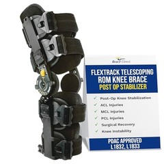 FlexTrack ROM Telescoping Post Op Knee Brace L1832 L1833