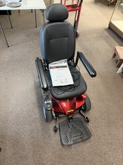 Red Jazzy Elite ES Power Wheelchair~ Charger included And Manual