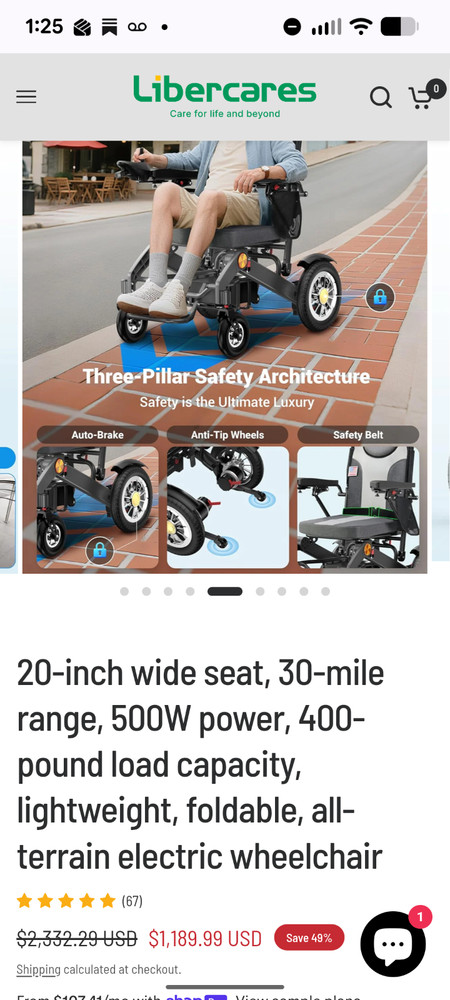 Electric Motorized Chair in Original Packaging and Manual.