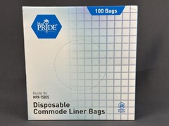 Med Pride Disposable Bedside Commode Liner Bags [Pack of 100] (18H)