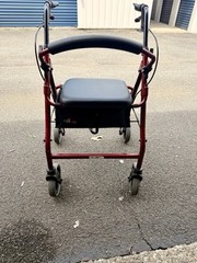 NOVA Zoom 22″ Seat Hght Foldable Rolling Walker Rollator 8″ Wheels