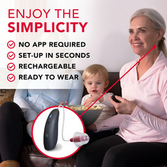 RCA OTC Hearing Aids FSA HSA Eligible Rechargeable Bluetooth Wireless Remote New