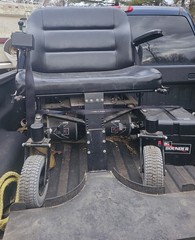 Electric Wheelchair Black Joystick Padded Armrest