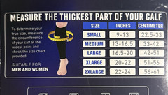 Calf Compression Sleeves for Men and Women – 1 Pair/Black/Large