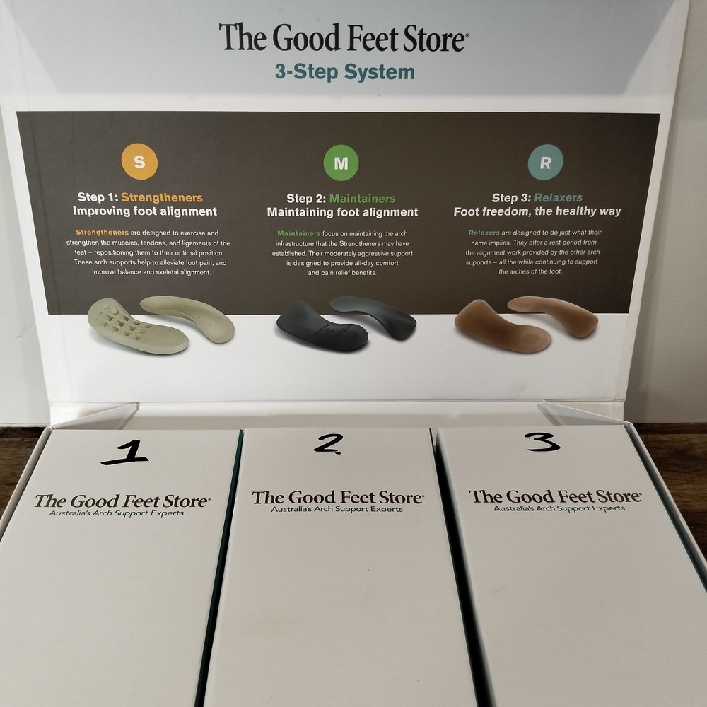 The Good Feet Store 3 Step Strengthener W462 Maintainer 7/362 Relaxer 32.5/262