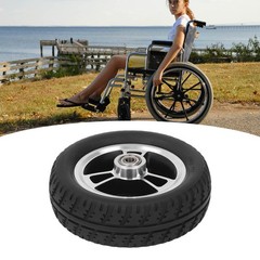 6in Solid Wheel Light Sturdy Aluminum Alloy Hub Replacement For Wheelchair Use