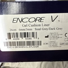 Encore V Gel Liner **NEW Steel Grey/Dark Grey 26 Cm 6mm/3mm Gel Cushion Liner