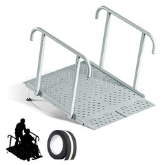 Ramp with Handrails, 1-7″ Carbon Steel Handicap Ramp for Home Steps, and other,