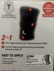 Mueller Sport Care Elastic Knee Support Black Min Support Large 16-18 in Left/Rt