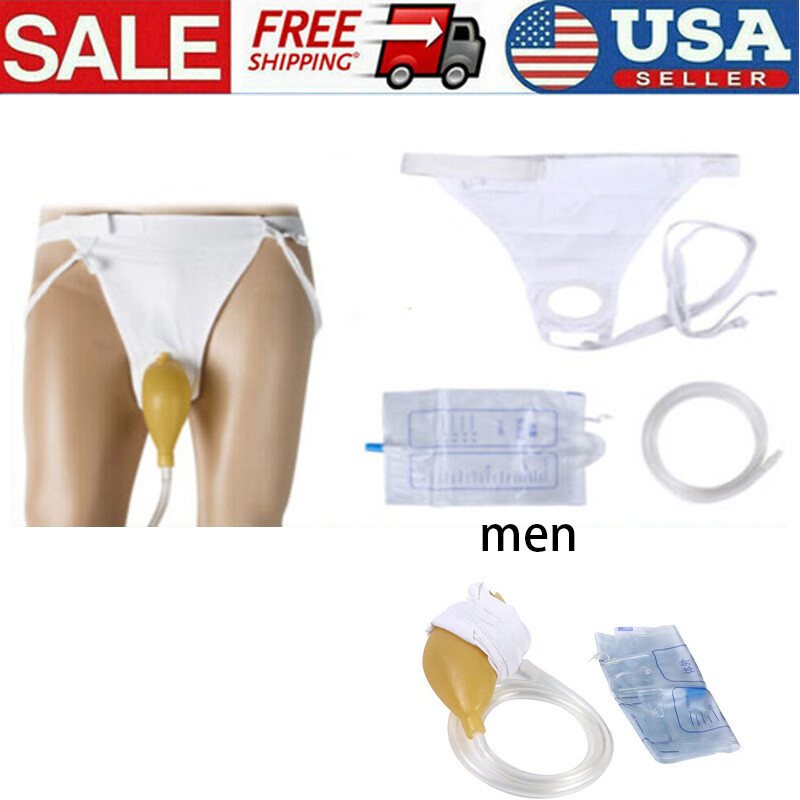 US Urine Leg Bag Collector Pee Catheter Wearable Men Urinal 1000ml Spillproof @