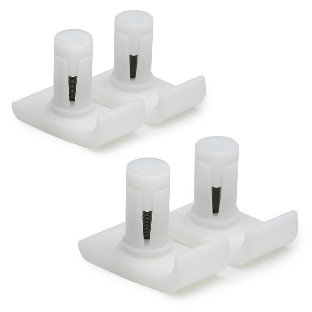 20PCS Top Glides FlexFit Walker Ski Glides – 10 Pairs (White)