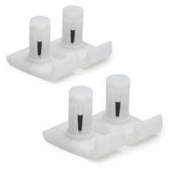 20PCS Top Glides FlexFit Walker Ski Glides – 10 Pairs (White)