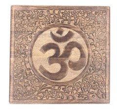 Dharmaobjects Solid Mango Wood Hand Carved Prayer Puja Shrine Altar Meditation
