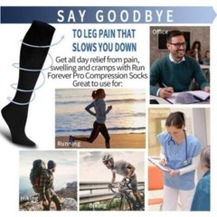 3 Pairs Copper Compression Socks 20-30mmHg Graduated Support Mens Womens S/M-XL