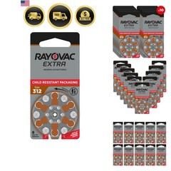 Extra Size 312 Hearing Aid Batteries, Long-Lasting Power, Zinc-Air, Mercury F…