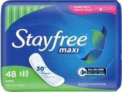 Maxi Super Long Wingless Pads for Heavy Flow – 48 Count for Confidence & Comfort