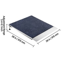 Uimoso Aluminum Threshold Ramp for Doorways, 36″ x 36″ Platform 700 lbs Load