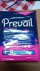 Prevail Daily Incontinence Pads Long Moderate Absorbency 16 Ct 348 ml