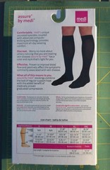 Medi Assure Medical Compression Stockings Calf Closed Toe Large 20-30 Beige