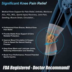NEENCA Professional Knee Brace for Pain Relief, Medical Knee Support SIZE XL