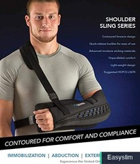 Medium Shoulder Abduction Sling, Ambidextrous, Padded Forearm, Adjustable