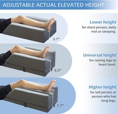 4-Height Adjustable Leg Elevation Pillows for After Surgery, Injuries, or Res…